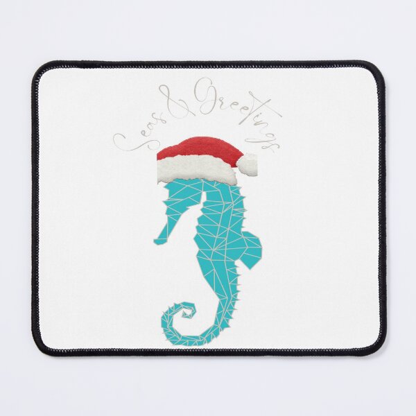 Item preview, Seahorse Santa "Seas & Greetings" designed and sold by VibingtoNature.
