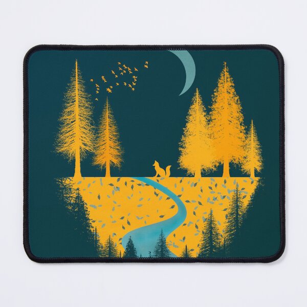 Item preview, Fox night in mustard tones designed and sold by cesartorresart.