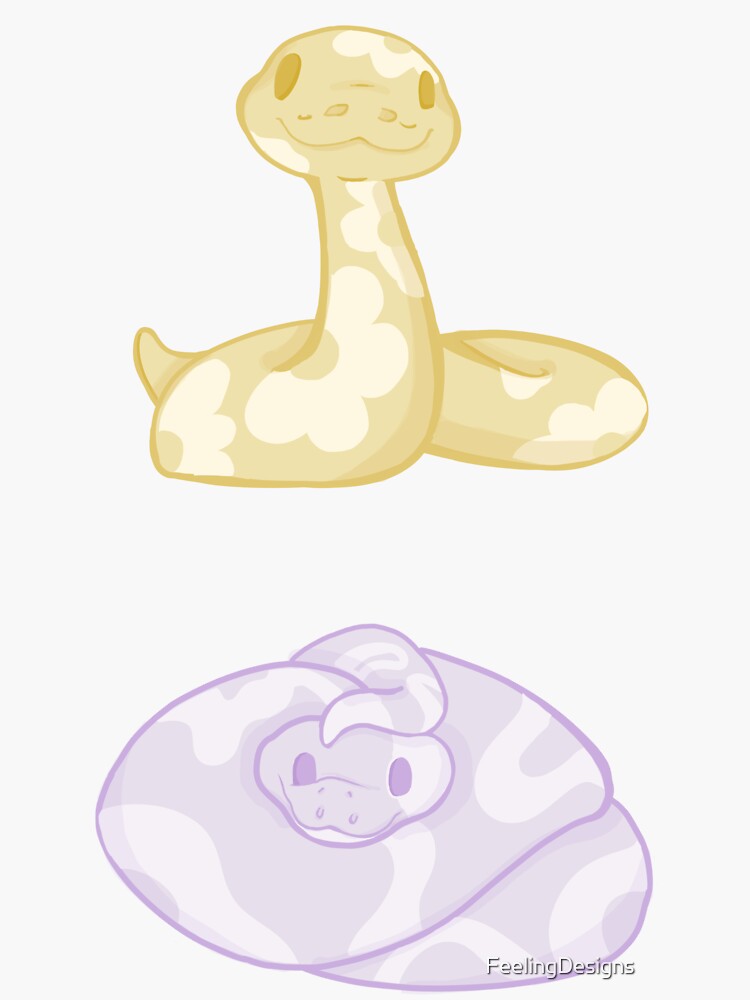 Pair of Cute Pastel Snakes" Sticker for Sale by FeelingDesigns | Redbubble