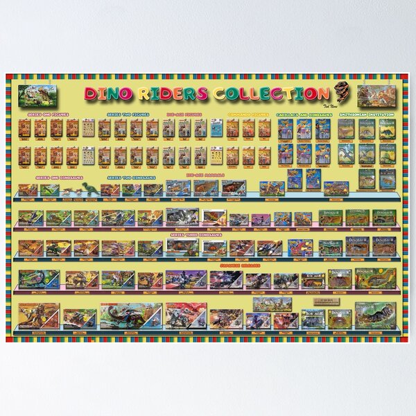 Dino-Riders "Toys R Us" Style Collection Poster Poster