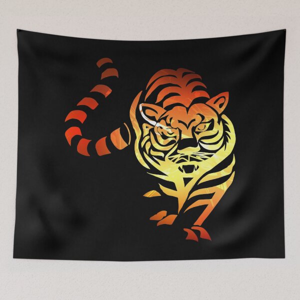 Item preview, 2022 Year of the Tiger Flaming Stalking Tiger designed and sold by Trinket-Trickster.