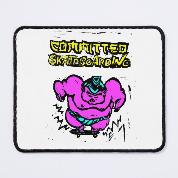 Item preview, Committed skateboarding mascotte designed and sold by NikkSantellani.