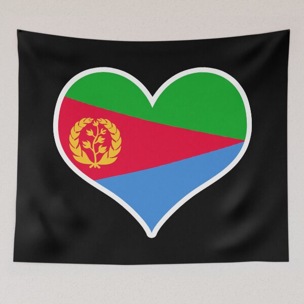 Item preview, Eritrea Flag Heart designed and sold by PKHalford.