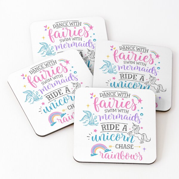 Item preview, dance with FAIRIES ,swim with MERMAIDS,ride a UNICORN, chase RAINBOWS designed and sold by ikrame-shop.