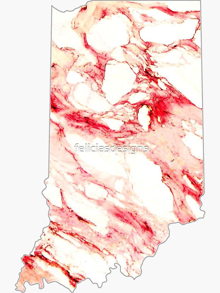 "Marble Indiana" Sticker by feliciasdesigns Redbubble
