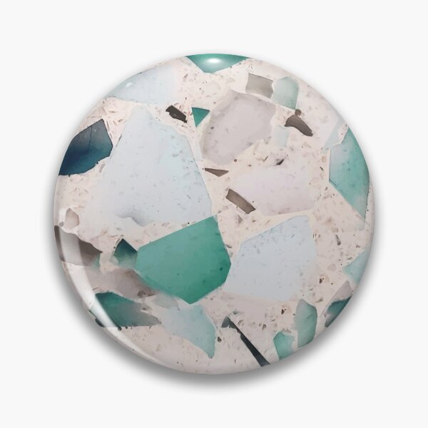 Item preview, Teal Green Terrazzo Seamless Tile designed and sold by Julie Erin Designs.
