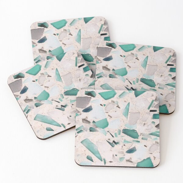 Item preview, Teal Green Terrazzo Seamless Tile designed and sold by Julie Erin Designs.