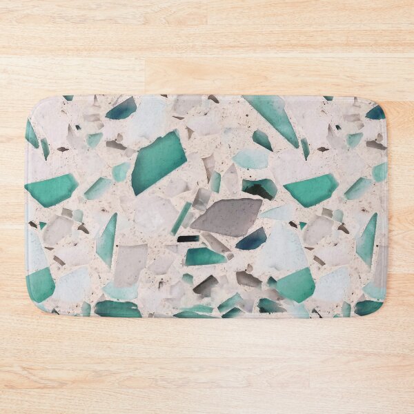 Item preview, Teal Green Terrazzo Seamless Tile designed and sold by Julie Erin Designs.