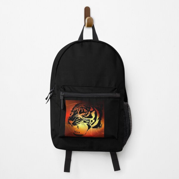 Item preview, 2022 Year of the Tiger - Square Flaming Tiger Head designed and sold by Trinket-Trickster.