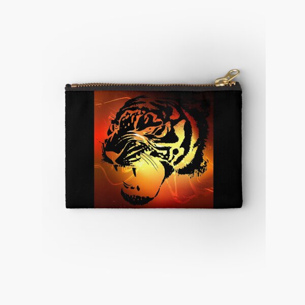 Item preview, 2022 Year of the Tiger - Square Flaming Tiger Head designed and sold by Trinket-Trickster.