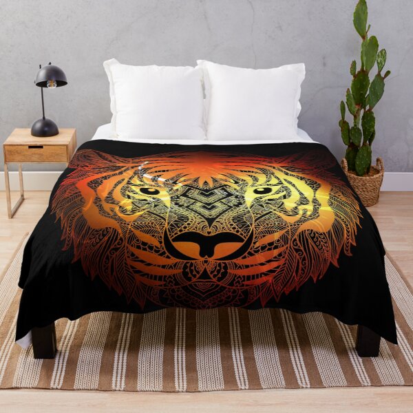 Item preview, 2022 Year of the Tiger - Abstract Orange Flaming Tiger Head designed and sold by Trinket-Trickster.