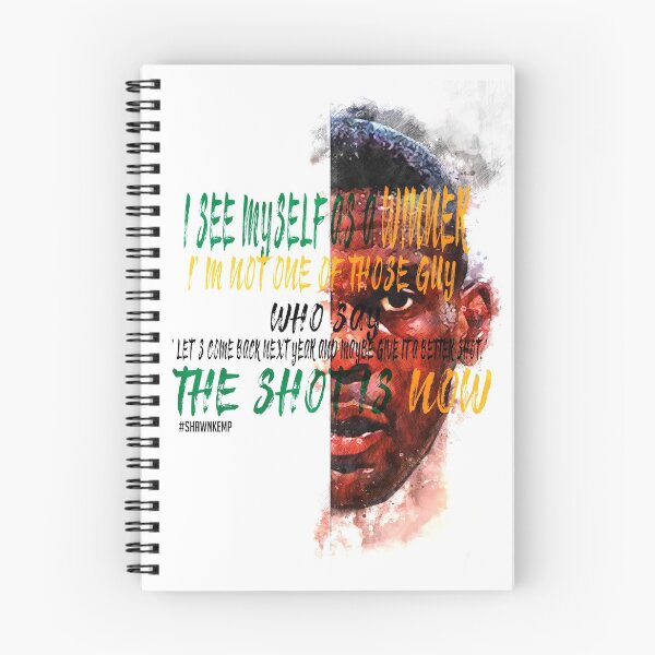 Item preview, Shawn Kemp Inspiration Saying Motivational Quote Watercolor sketching Positive quote: I see myself as a winner... The shot is now. designed and sold by scribblelife.