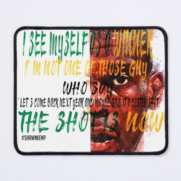 Item preview, Shawn Kemp Inspiration Saying Motivational Quote Watercolor sketching Positive quote: I see myself as a winner... The shot is now. designed and sold by scribblelife.