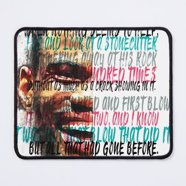 Item preview, David Robinson Inspiration Saying Motivational Quote Watercolor sketching Positive quote: Stonecutter hammering away at his rock...it was not that blow that did it, but all that had gone before designed and sold by scribblelife.