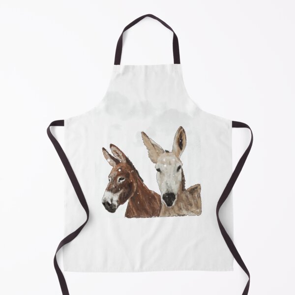 Item preview, Two curious donkeys under the snow | animal decor designed and sold by NathBros.