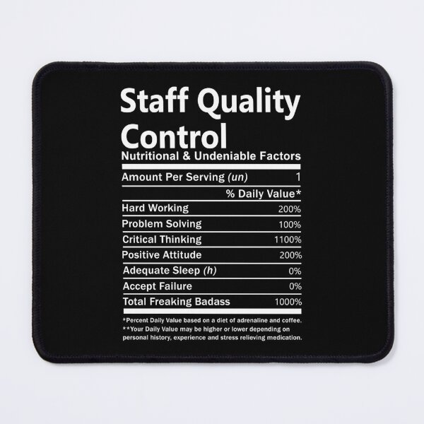 Item preview, Staff Quality Control T Shirt - Nutritional and Undeniable Factors Gift Item Tee designed and sold by oslandefren.