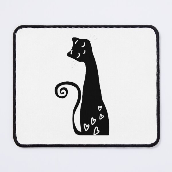 Item preview, Black Cat White hearts  designed and sold by TheWardrobeN.