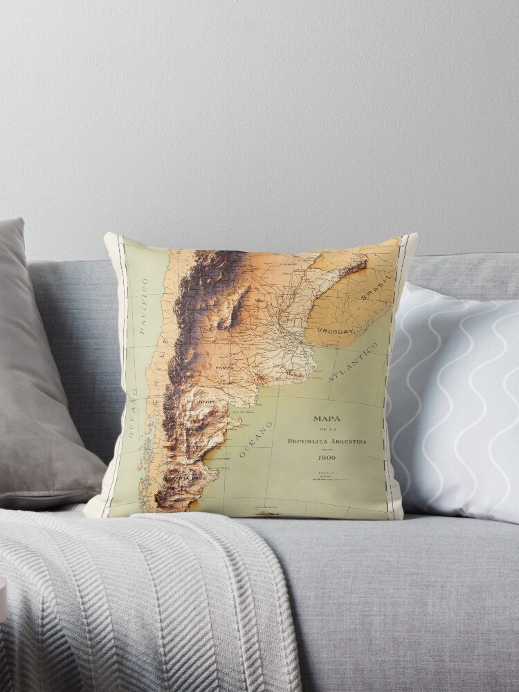 On sale Buenos Aires Map Pillow - Argentina Map Pillow 18x18