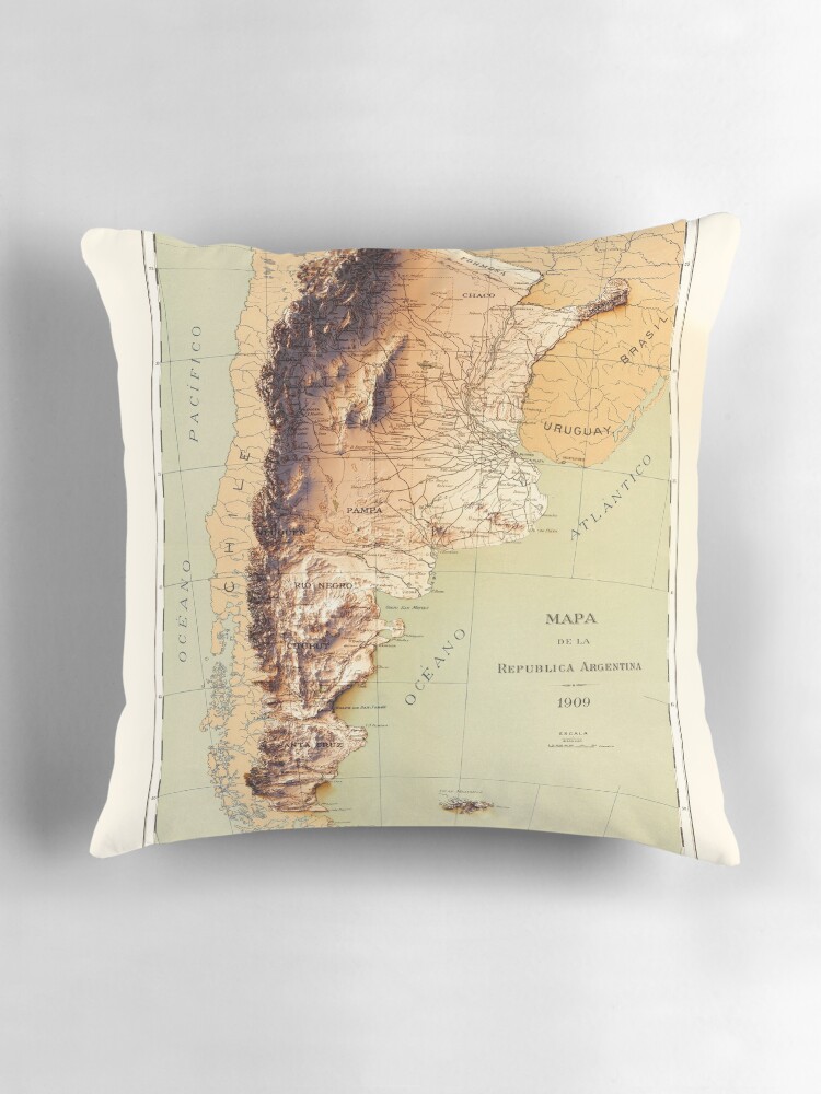 On sale Buenos Aires Map Pillow - Argentina Map Pillow 18x18