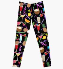 Cocktail drinks pattern Leggings