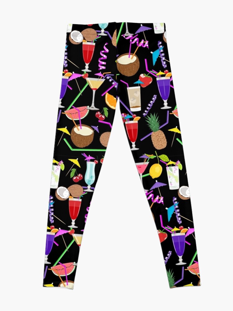 Alternate view of Cocktail drinks pattern Leggings