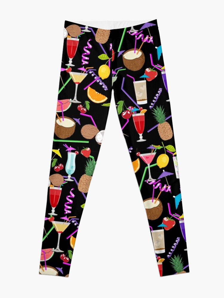 Alternate view of Cocktail drinks pattern Leggings