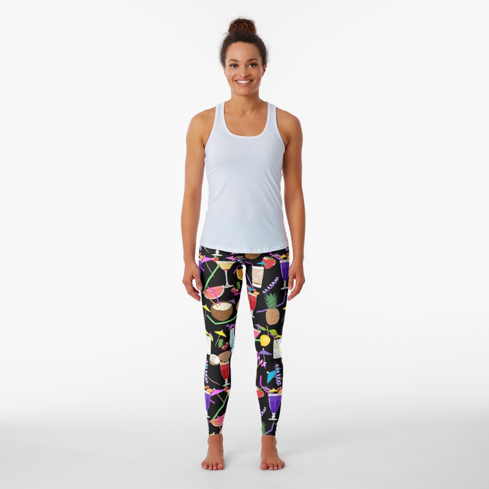 Cocktail drinks pattern Leggings