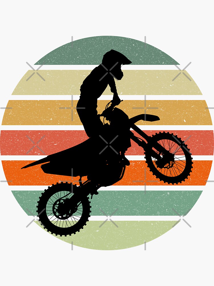 Cool Vintage Motocross Dirt Bike Silhouette T-Shirt Cool Vintage Motocross Dirt Bike Silhouette T-Shirt