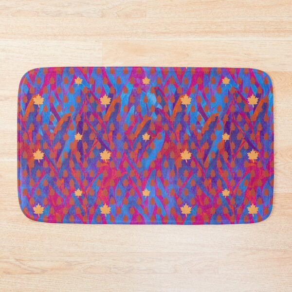 Item preview, Golden Maple leaves on a wild ruby and sapphire leaf background designed and sold by sandpaperdaisy.