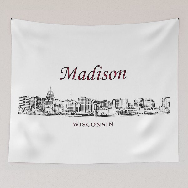 Item preview, Madison, Wisconsin - Madison Skyline & Landmarks designed and sold by leemcnut.