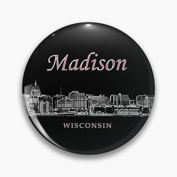 Item preview, Madison, Wisconsin - Madison Skyline & Landmarks (wh) designed and sold by leemcnut.