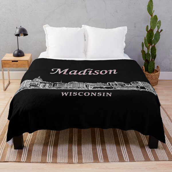 Item preview, Madison, Wisconsin - Madison Skyline & Landmarks (wh) designed and sold by leemcnut.
