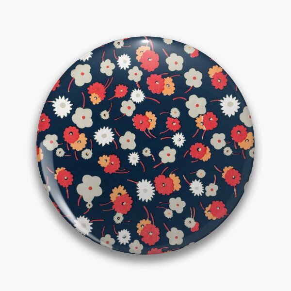 Artikelvorschau, Niedliches kleines rotes und orangefarbenes Blumenmuster entworfen und verkauft von expatessentials.