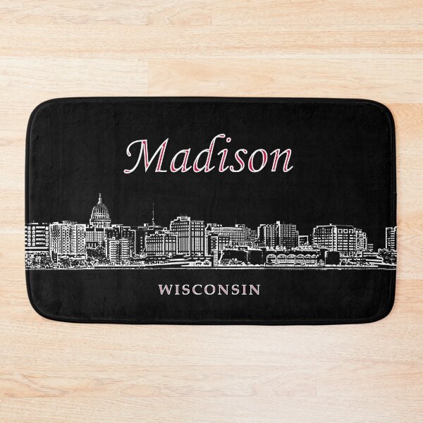 Item preview, Madison, Wisconsin - Madison Skyline & Landmarks (wh) designed and sold by leemcnut.