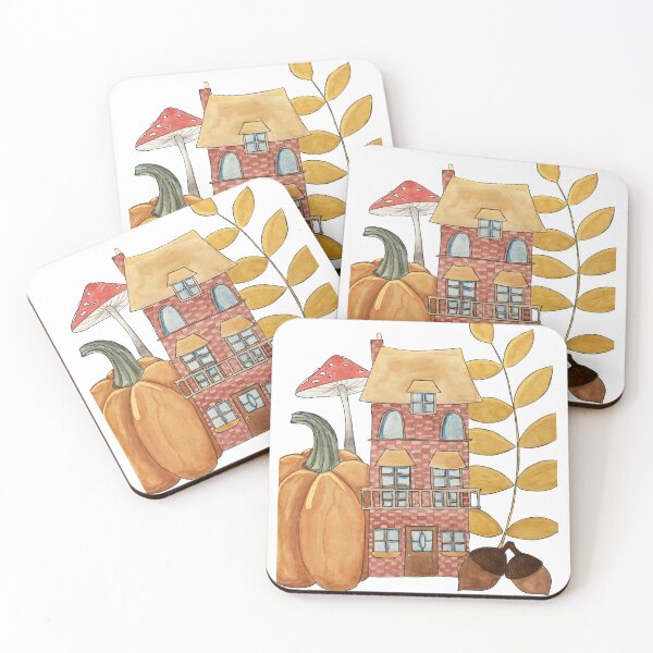 Item preview, Watercolor Fall House designed and sold by khjelmar.