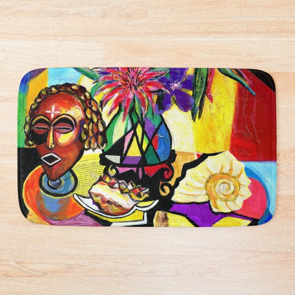 Item preview, Still Life with African Mask, Sea Shell, and Flowers designed and sold by Everett  Spruill.