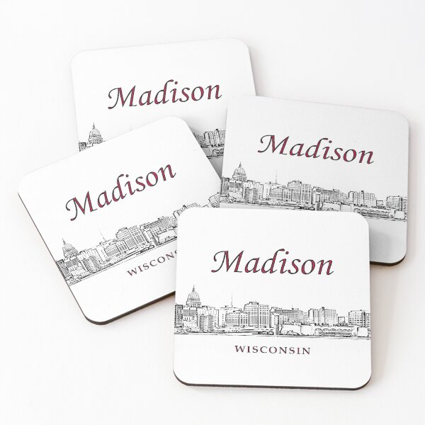 Item preview, Madison, Wisconsin - Madison Skyline & Landmarks designed and sold by leemcnut.