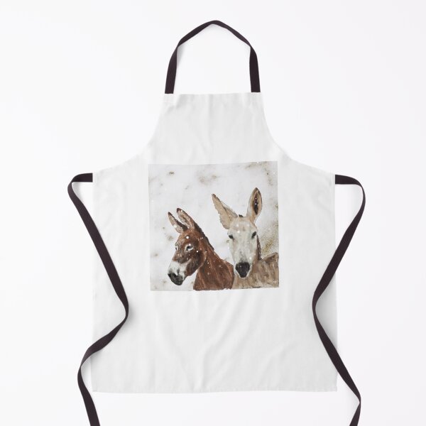 Item preview, Two curious donkeys under the snow | animal decor designed and sold by NathBros.