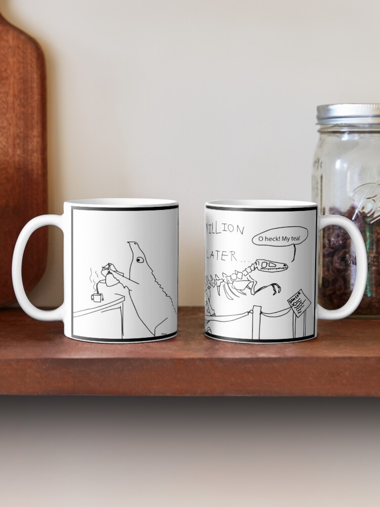 Alternate view of Dinosaur forgets tea Coffee Mug