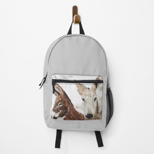 Item preview, Two curious donkeys under the snow | animal decor designed and sold by NathBros.