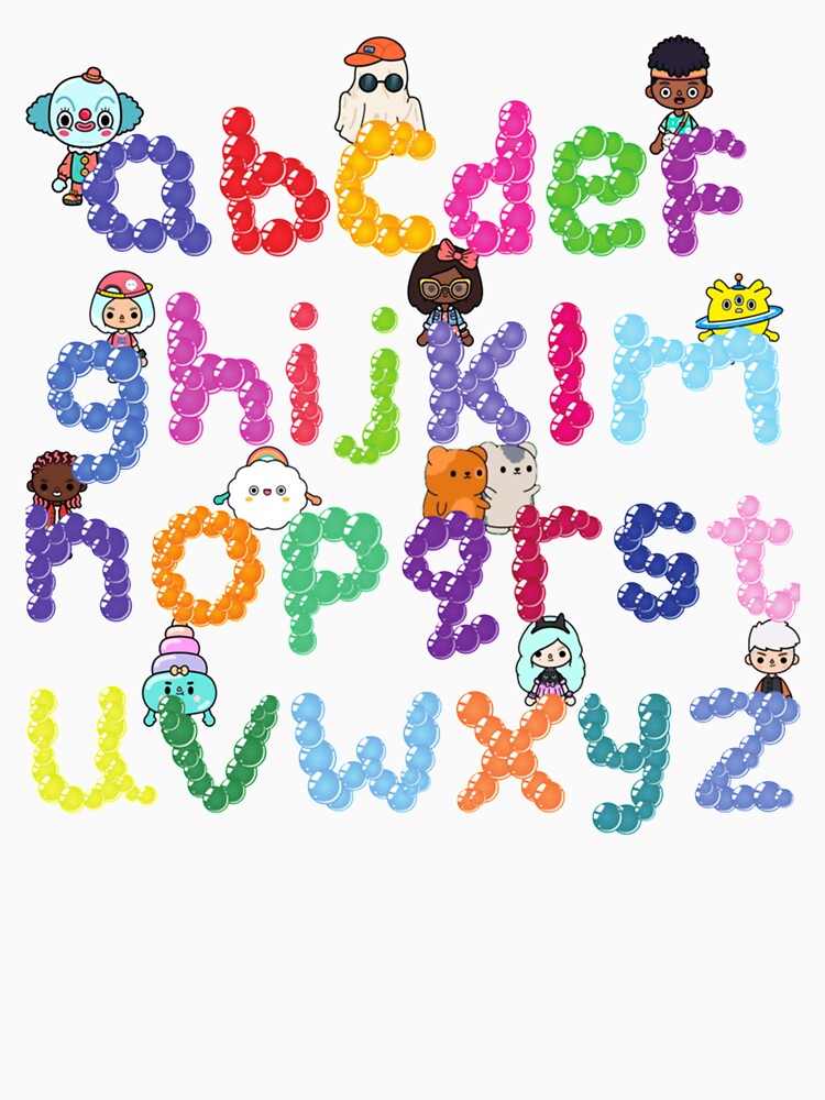 Toca Boca World Alphabet T Shirt For Sale By Natashathomas