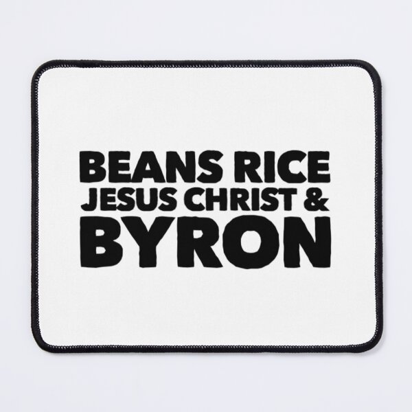 Item preview, Beans Rice Jesus Christ and Byron designed and sold by Katherine Winner.