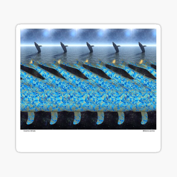 Vista previa del artículo con la obra «Ilusión de estereograma de imagen oculta 3D de ballena cósmica», diseñado y vendido por eyetricks.