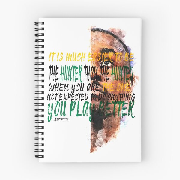 Item preview, Gary Payton Inspiration Saying Motivational Quote Watercolor sketching Positive quote: It is much easier to be the hunter than the hunted... you play better designed and sold by scribblelife.