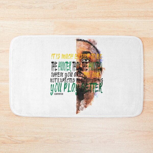 Item preview, Gary Payton Inspiration Saying Motivational Quote Watercolor sketching Positive quote: It is much easier to be the hunter than the hunted... you play better designed and sold by scribblelife.