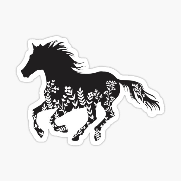Item preview, Floral Running Horse designed and sold by murkyswamp.