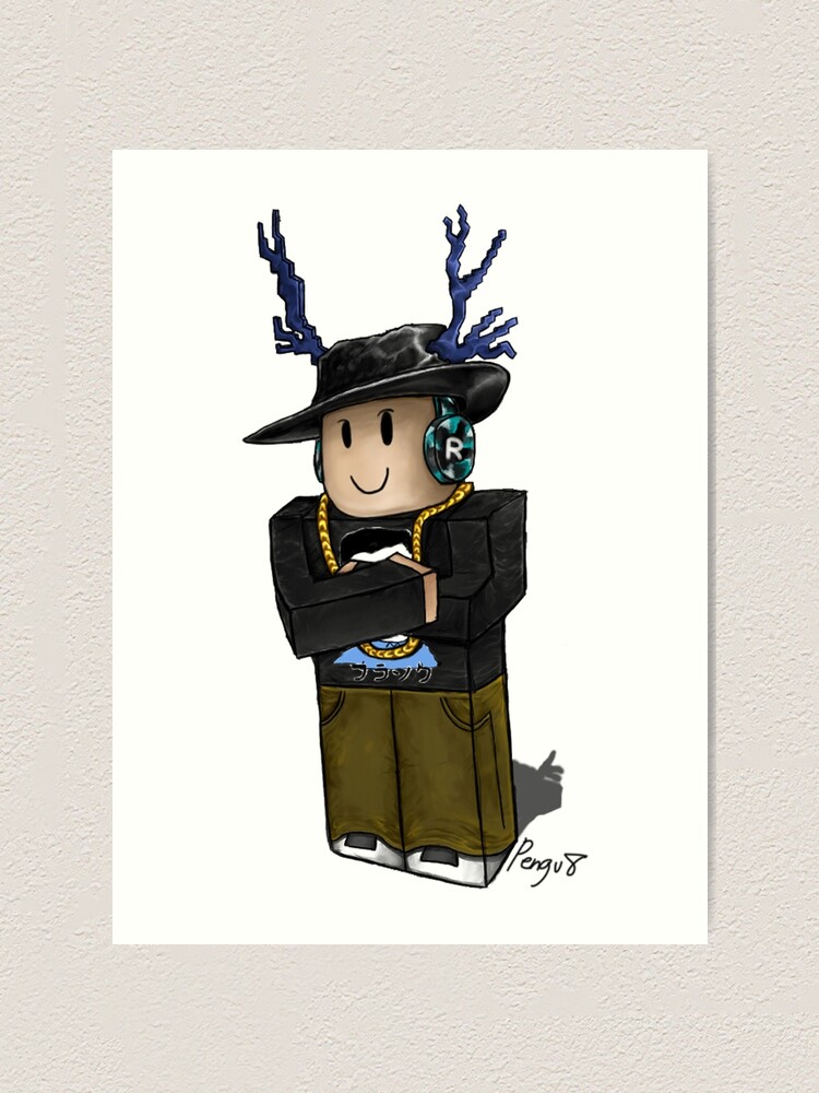 Lamina Artistica Deer Fedora Blox De Pengu8 Redbubble - mochila saco roblox blox star de jenr8d designs redbubble