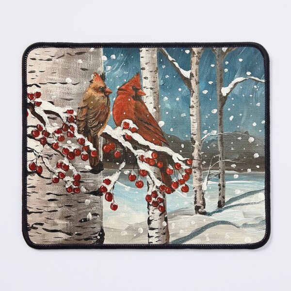 Item preview, Cardinals in Snowy Birch designed and sold by Nora Lee Illustrations.