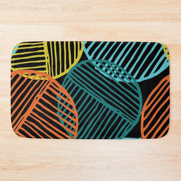 Item preview, 1950's-Inspired Aqua, Yellow Orange, Big-Lined Circles Designs  designed and sold by DEC02.