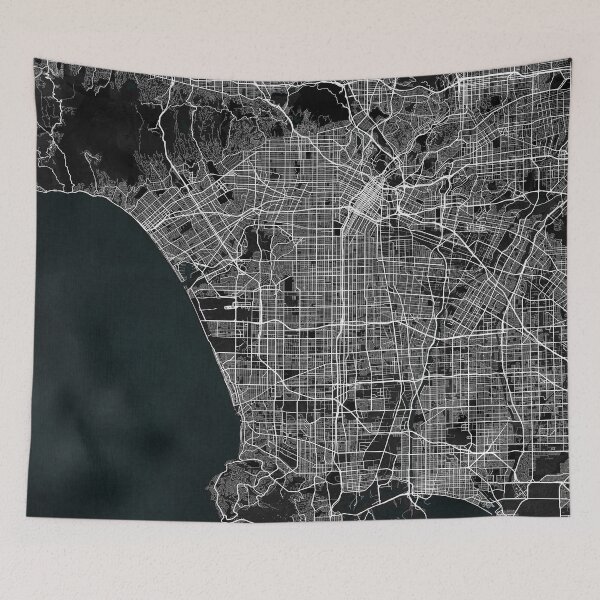 Item preview, Los Angeles City Map of California, USA - Dark designed and sold by deMAP.